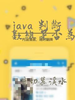 java 判断数组是否为空