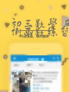 初三数学 反比例函数练习题及答案