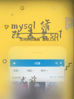 mysql 修改表名sql