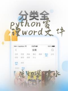 python处理word文件