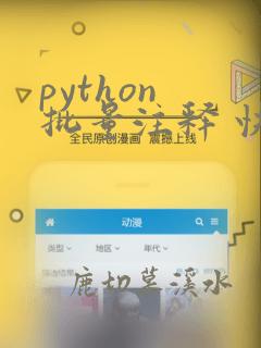python 批量注释 快捷键