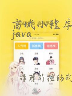 商城小程序源码java