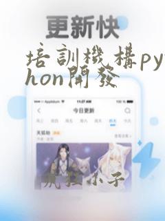 培训机构python开发