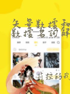 矢量数据和栅格数据名词解释