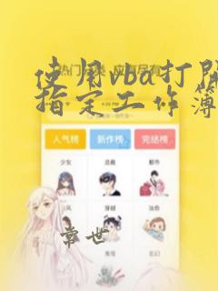 使用vba打开指定工作簿