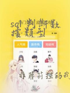 sql 判断数据类型