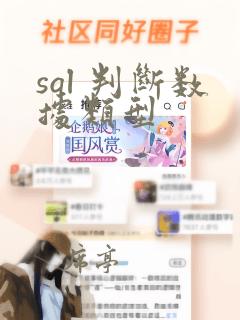 sql 判断数据类型