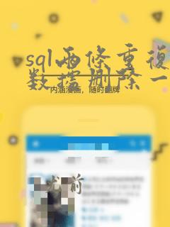 sql两条重复数据删除一条