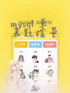 mysql 单表数据量