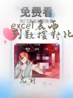 excel表两列数据对比不同内容