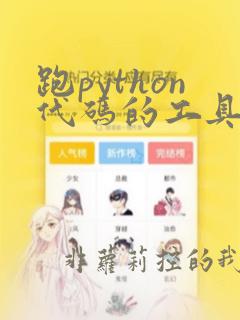 跑python代码的工具