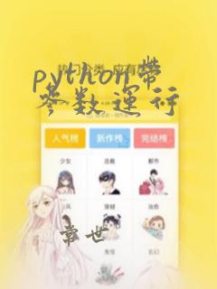 python带参数运行