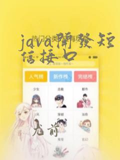 java开发短信接口