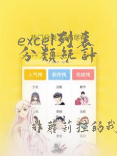 excel列表分类统计
