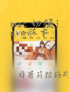 mac 切换java版本