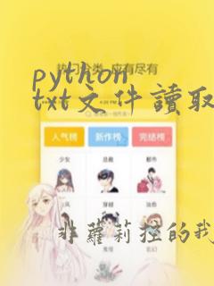 python txt文件读取