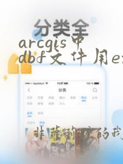 arcgis中dbf文件用excel打开