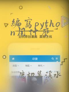 编写python用什么