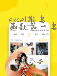 excel排名函数第一名第二名