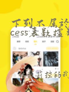 下列不属于access表数据类型的是