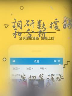 调研数据的统计和分析
