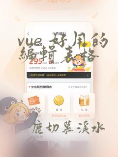 vue 好用的编辑表格