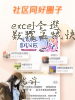 excel全选数据区域快捷键