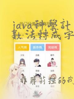 java科学计数法转成字符串