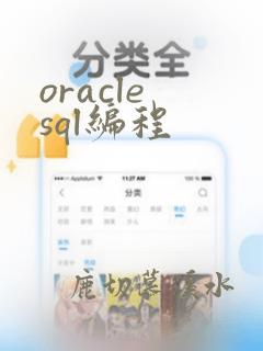 oracle sql编程