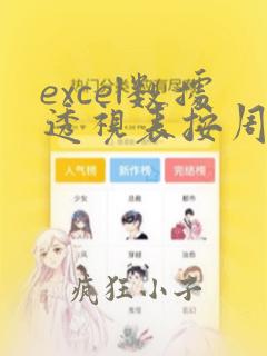 excel数据透视表按周汇总