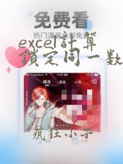 excel计算锁定同一数据