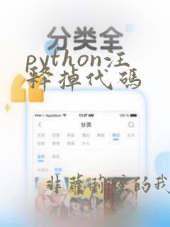 python注释掉代码