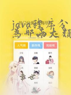 java程序分为哪两大类