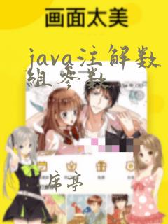 java注解数组参数