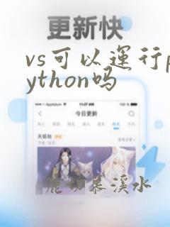 vs可以运行python吗