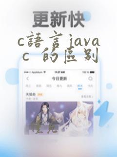 c语言java c 的区别