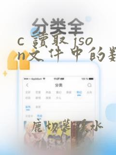 c 读取json文件中的数据