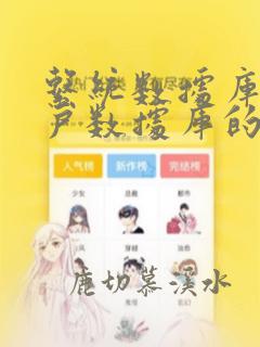系统数据库和用户数据库的区别