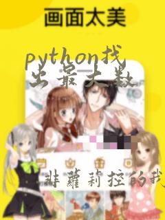 python找出最大数