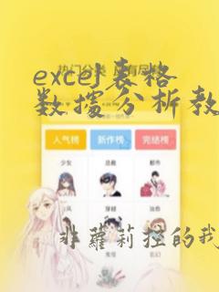 excel表格数据分析教学