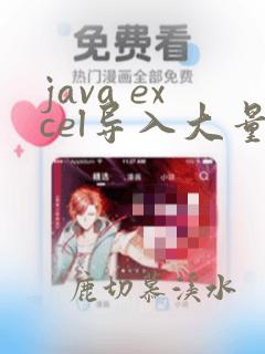 java excel导入大量数据