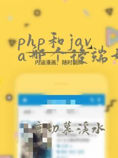 php和java哪个后端好
