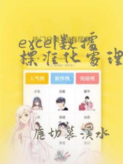 excel数据标准化处理方法