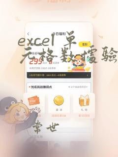 excel 单元格数据验证