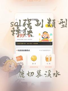 sql强制类型转换