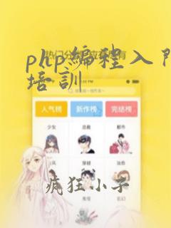 php编程入门培训