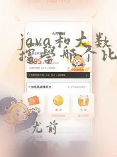 java和大数据学哪个比较实用