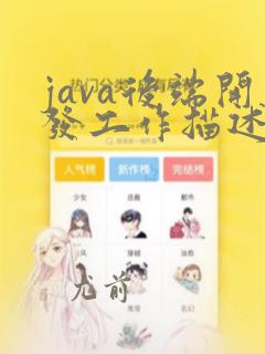 java后端开发工作描述