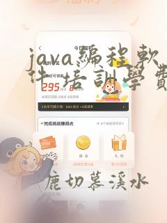 java编程软件 培训学费