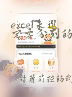 excel未选定要分列的数据